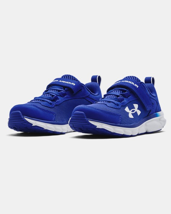 Boys' Pre-School UA Assert 9 AC Running Shoes, Blue, pdpMainDesktop image number 3